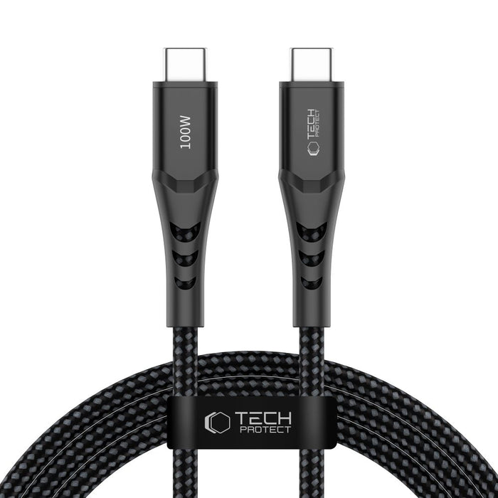 Tech-Protect Ultraboost UB11T USB-C / USB-C PD 100W / QC3.0 кабел 200 см - черен