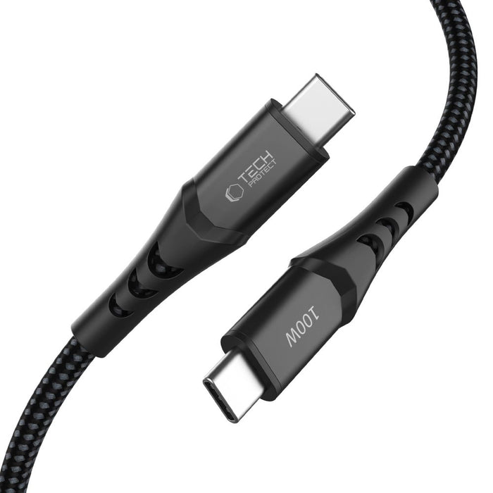 Tech-Protect Ultraboost UB11T USB-C / USB-C PD 100W / QC3.0 кабел 200 см - черен