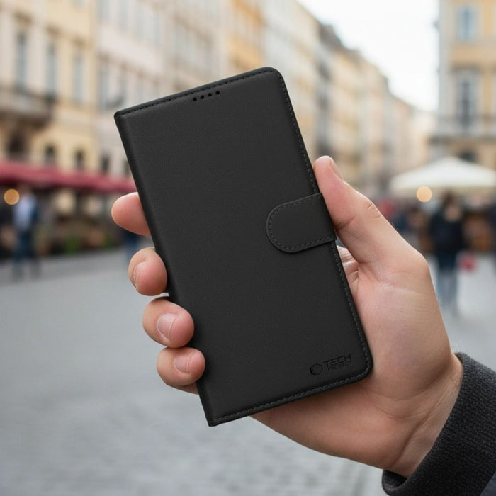 Калъф-портфейл Tech-Protect за Motorola Edge 70 Fusion / Fusion + 5G - черен