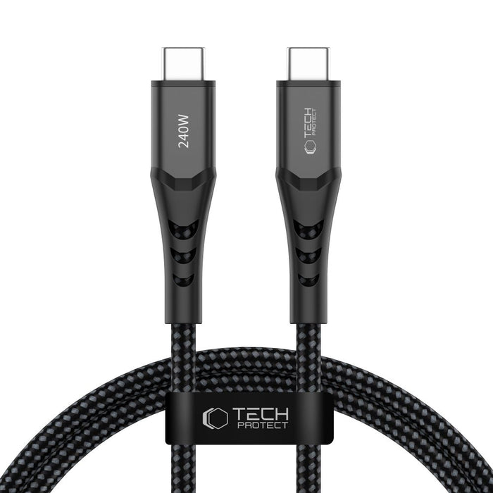 Tech-Protect Ultraboost UB11T USB-C / USB-C PD 240W / QC3.0 кабел 100 см - черен