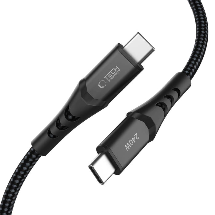 Tech-Protect Ultraboost UB11T USB-C / USB-C PD 240W / QC3.0 кабел 100 см - черен