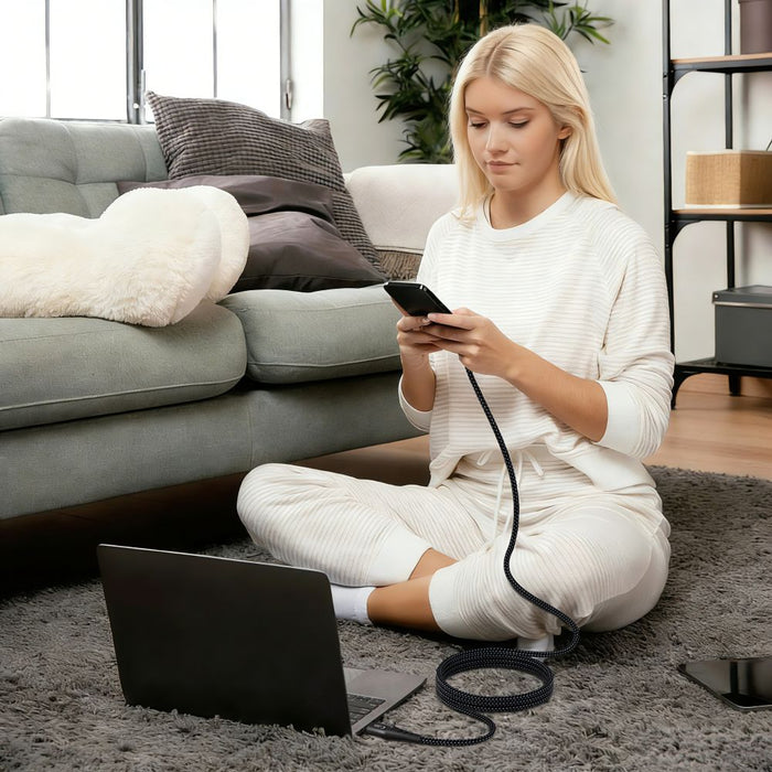 Tech-Protect Ultraboost UB11T USB-C / USB-C PD 240W / QC3.0 кабел 200 см - черен