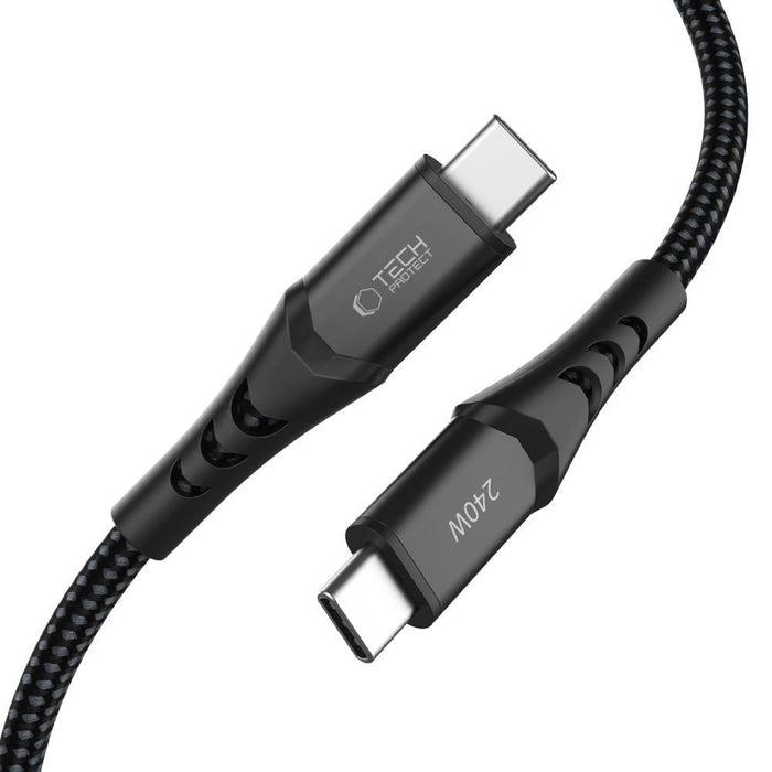 Tech-Protect Ultraboost UB11T USB-C / USB-C PD 240W / QC3.0 кабел 200 см - черен