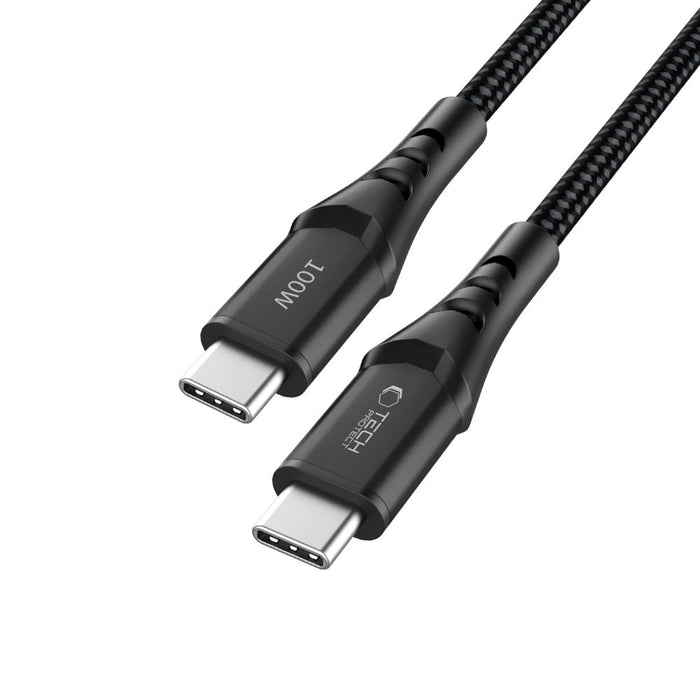 Кабел Tech-Protect Ultraboost UB11T USB-C / USB-C PD 100W / QC3.0 100 см - Черен