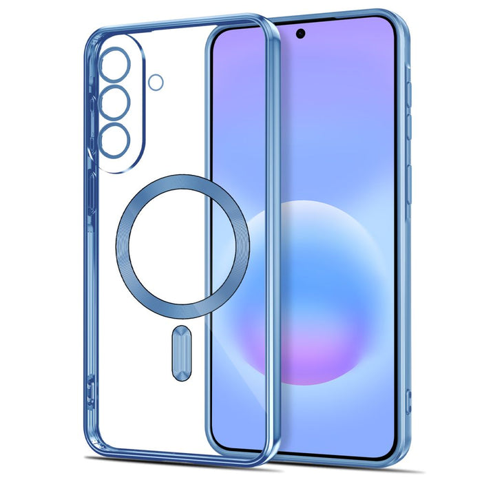 Кейс Tech-Protect MagFlex MagSafe за Samsung Galaxy A57 5G - прозрачен син