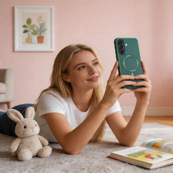 Кейс Tech-Protect MagFlex MagSafe за Samsung Galaxy A37 5G - прозрачен зелен