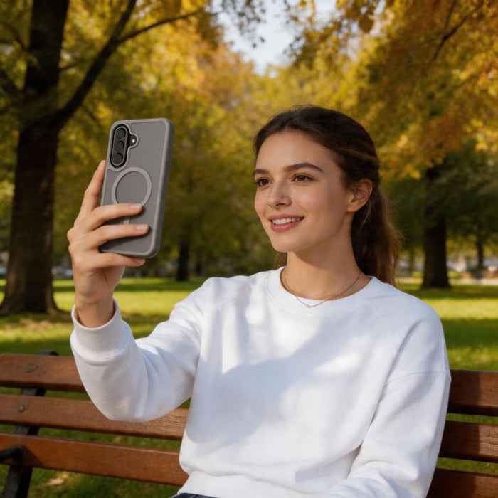 Кейс Tech-Protect Magmat MagSafe за Samsung Galaxy A57 5G - матово сив