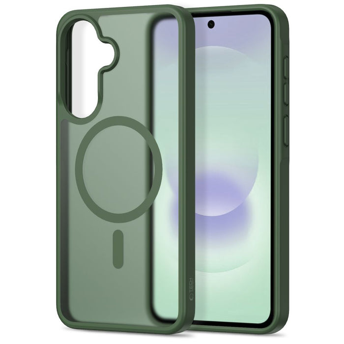 Кейс Tech-Protect Magmat MagSafe за Samsung Galaxy A36 / A56 / A37 5G - матово зелен