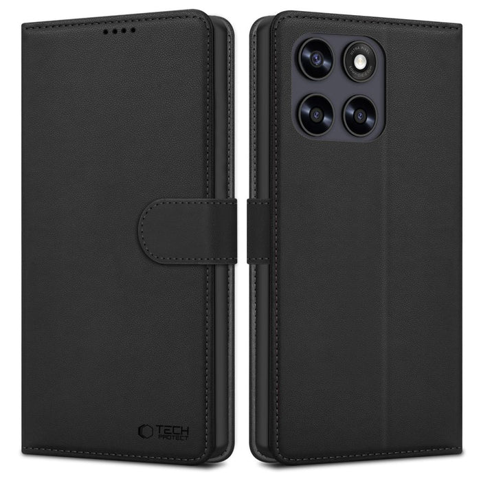 Калъф-портфейл Tech-Protect за Motorola Moto G67 / G77 - черен