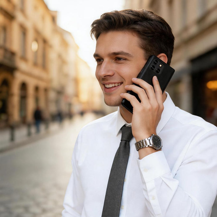 Калъф-портфейл Tech-Protect за Motorola Moto G67 / G77 - черен