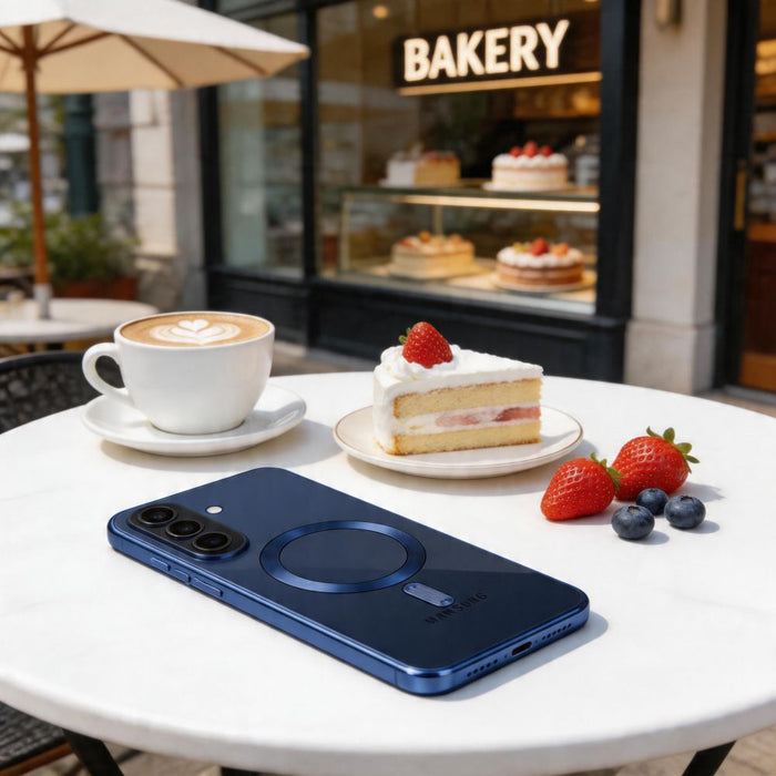 Кейс Tech-Protect MagFlex MagSafe за Samsung Galaxy A57 5G - прозрачен син