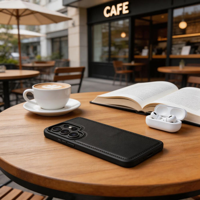 Калъф Tech-Protect Wallet MagSafe за Samsung Galaxy S26 Ultra - матово черен