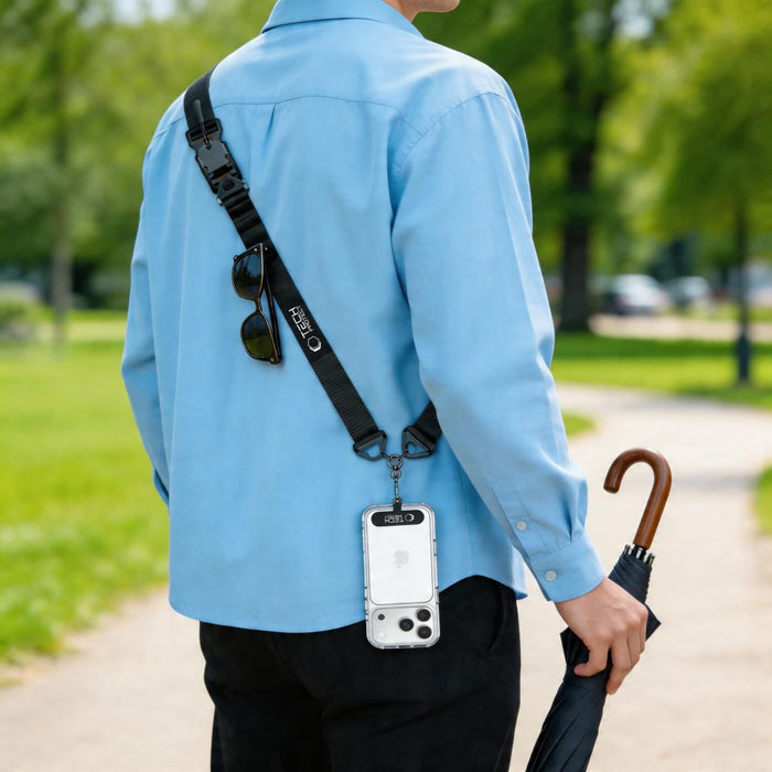 Връзка за телефон Tech-Protect C9S Rope Crossbody - Черна