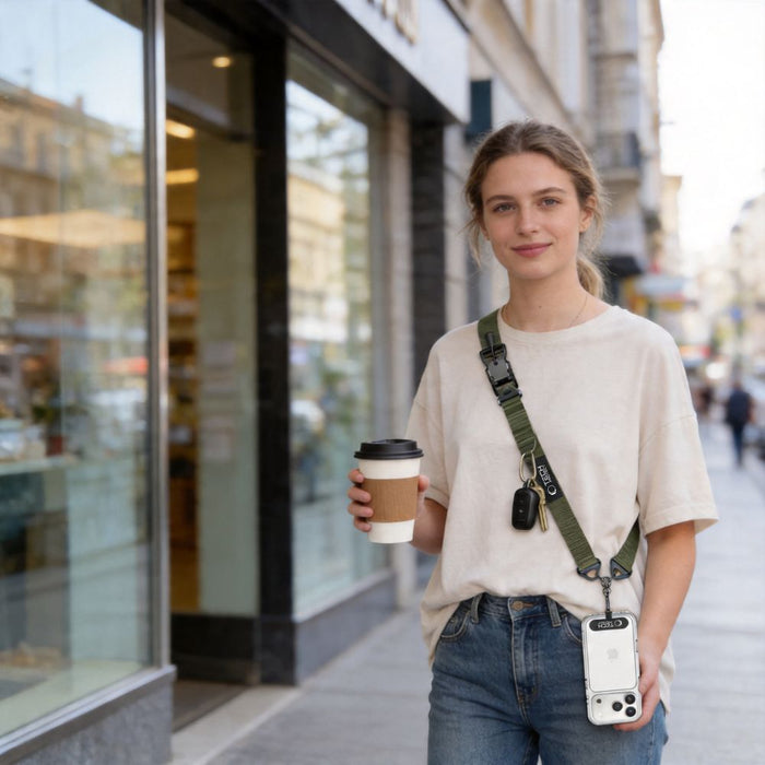 Връзка за телефон Tech-Protect C9S Rope Crossbody - зелена