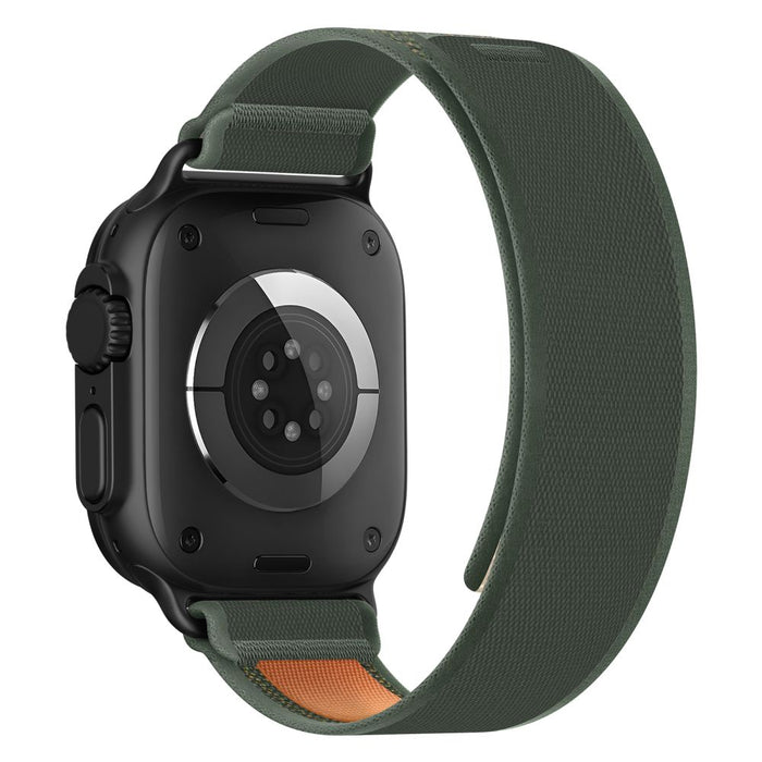 Каишка Tech-Protect Nylon Elite за Apple Watch 44/45/46/49 мм - зелена/оранжева