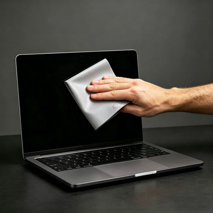 Tech-Protect Полираща кърпа от микрофибър за екран на лаптоп 15-16" - сива