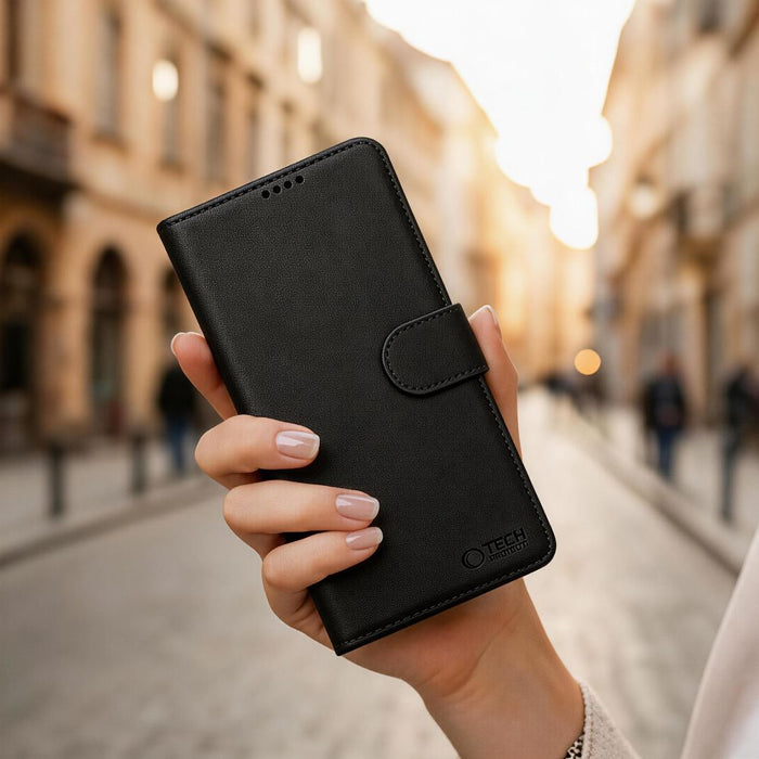 Калъф Tech-Protect Wallet MagSafe за Samsung Galaxy S26 - матово черно