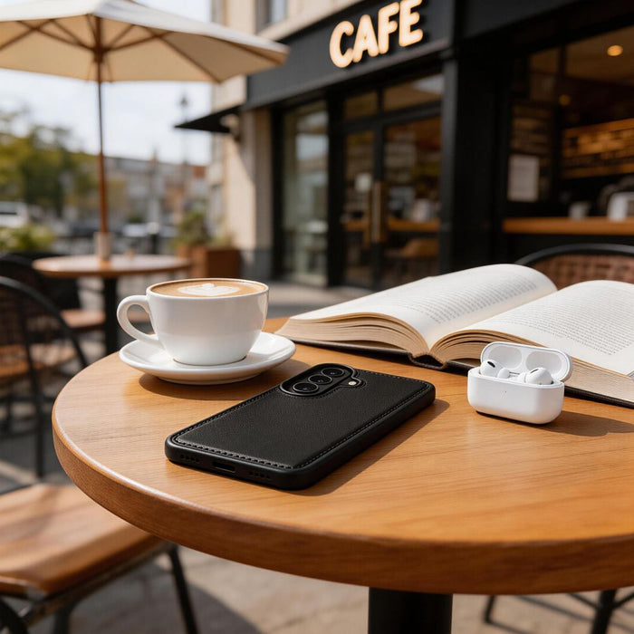 Калъф Tech-Protect Wallet MagSafe за Samsung Galaxy S26 - матово черно