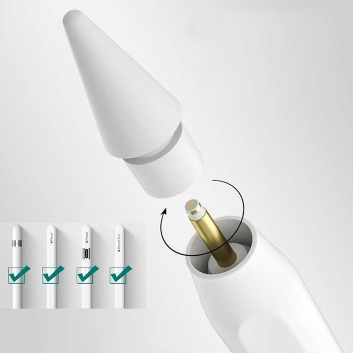 Комплект от 4 стилуса Tech-Protect за Apple Pencil - бели