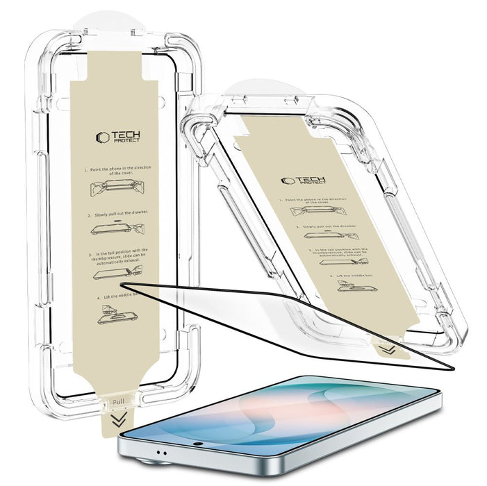 Tech-Protect Quick Set AR+ антирефлексно стъкло за Samsung Galaxy S26 - черно