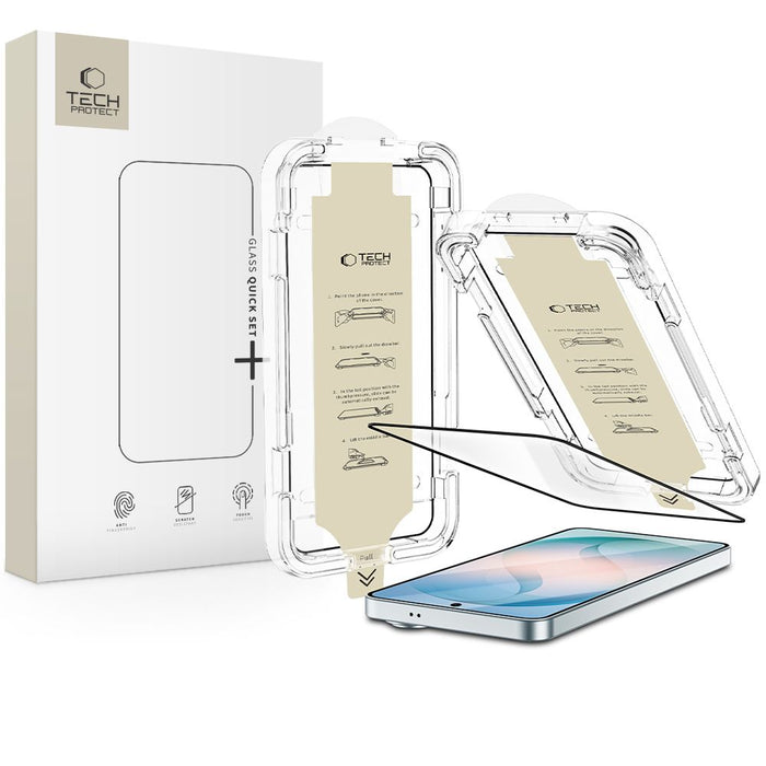 Tech-Protect Quick Set AR+ антирефлексно стъкло за Samsung Galaxy S26 - черно
