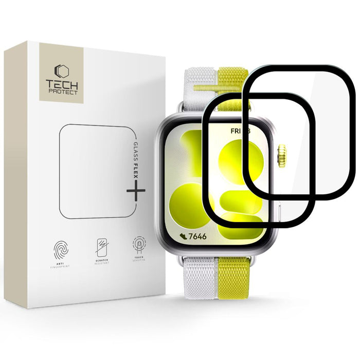 Tech-Protect Glass Flex+ хибридно стъкло за Huawei Watch Fit 5 - комплект от 2 бр. - черно