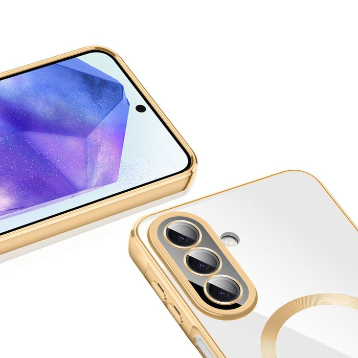 Кейс Tech-Protect MagFlex MagSafe за Samsung Galaxy A27 5G - прозрачен златист