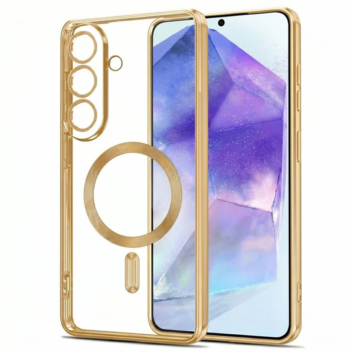 Кейс Tech-Protect MagFlex MagSafe за Samsung Galaxy A27 5G - прозрачен златист
