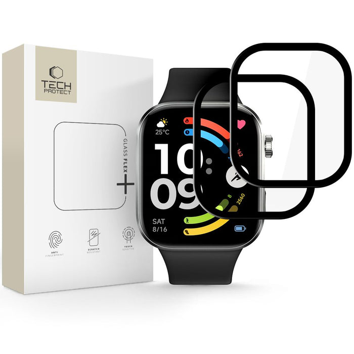 ХИБРИДНО СТЪКЛО TECH-PROTECT GLASS FLEX+ 2-ПАКЕТ ЗА XIAOMI REDMI WATCH 6 ЧЕРЕН