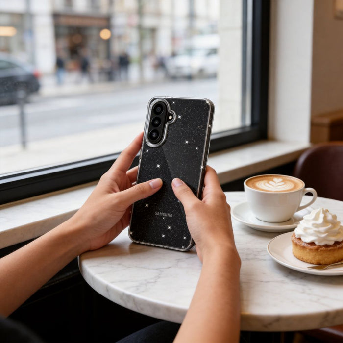 Кейс Tech-Protect FlexAir за Samsung Galaxy A27 5G - прозрачен и брокат
