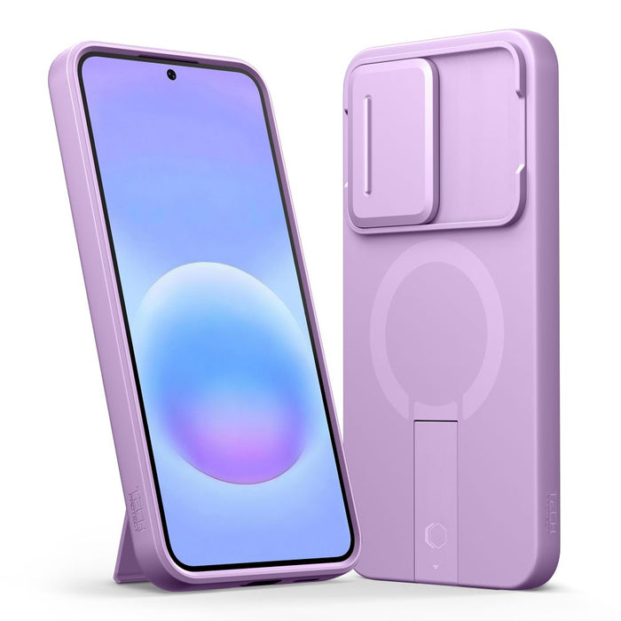 Кейс Tech-Protect Kevlar Aura MagSafe за Samsung Galaxy A57 - лилав