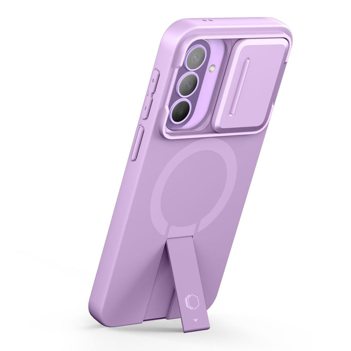Кейс Tech-Protect Kevlar Aura MagSafe за Samsung Galaxy A57 - лилав