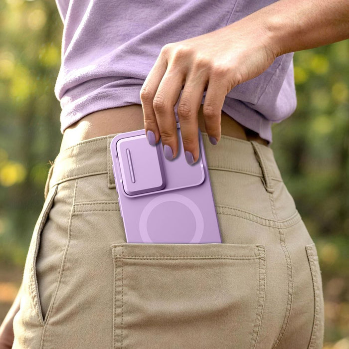 Кейс Tech-Protect Kevlar Aura MagSafe за Samsung Galaxy A57 - лилав