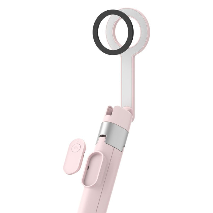 Селфи стик Tech-Protect L10S Bluetooth - Розово-сив