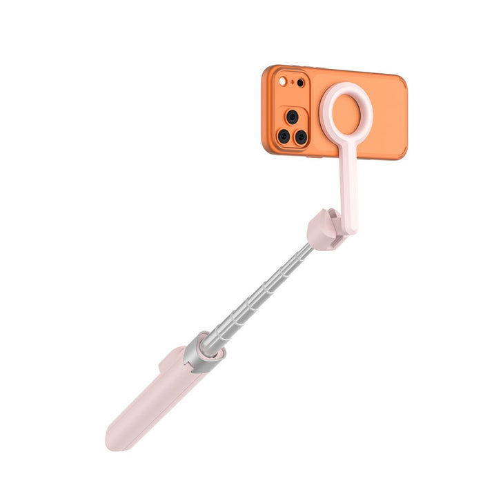 Селфи стик Tech-Protect L10S Bluetooth - Розово-сив