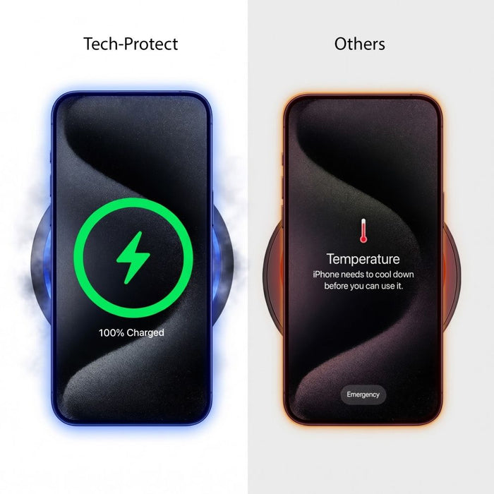 Безжично зарядно Tech-Protect A51 MagSafe 3-в-1 25W QI2.2 - черно