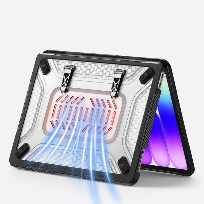 Кейс Tech-Protect Kevlar Pro за MacBook Neo 13" 2026 - черен и прозрачен