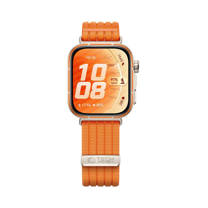 Найлонова каишка Tech-Protect за Huawei Watch Fit 3 / 4 / 4 Pro / 5 / 5 Pro - оранжева
