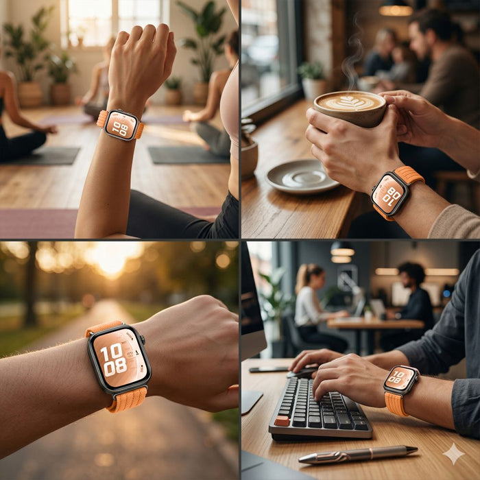 Найлонова каишка Tech-Protect за Huawei Watch Fit 3 / 4 / 4 Pro / 5 / 5 Pro - оранжева