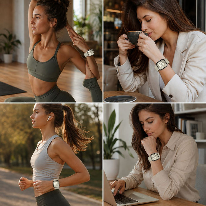 Найлонова каишка Tech-Protect за Huawei Watch Fit 3 / 4 / 4 Pro / 5 / 5 Pro - бяла