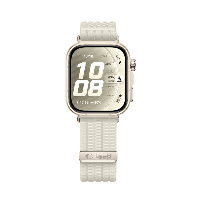 Найлонова каишка Tech-Protect за Huawei Watch Fit 3 / 4 / 4 Pro / 5 / 5 Pro - бяла