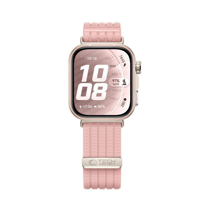 Найлонова каишка Tech-Protect за Huawei Watch Fit 3 / 4 / 4 Pro / 5 / 5 Pro - розова