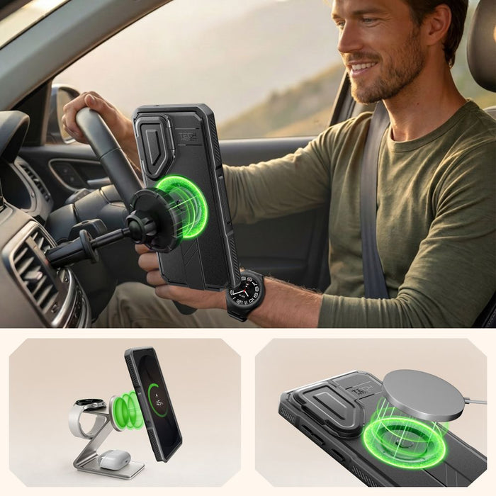 Комплект от 2 калъфа Tech-Protect Kevlar MagSafe за Samsung Galaxy S26 Ultra - черен