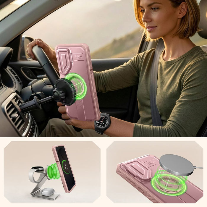 Комплект от 2 калъфа Tech-Protect Kevlar MagSafe за Samsung Galaxy S26 Ultra - розов