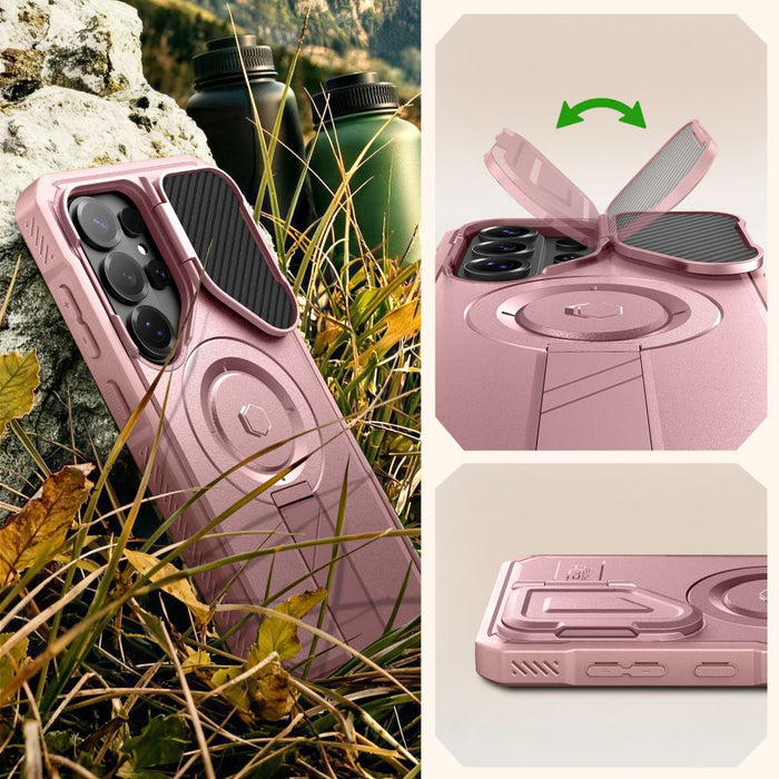 Комплект от 2 калъфа Tech-Protect Kevlar MagSafe за Samsung Galaxy S26 Ultra - розов