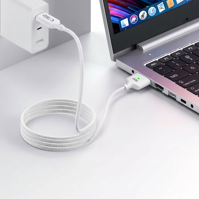 Кабел Tech-Protect MMC01 Ultraboost USB-C / USB-C MagSafe 3 140W 200 см за MacBook - бял