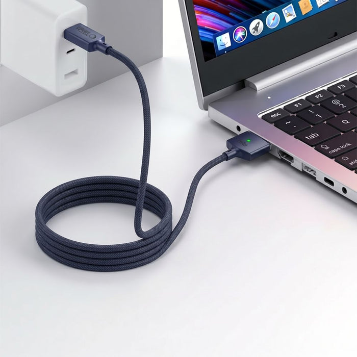 Кабел Tech-Protect MMC01 Ultraboost USB-C / USB-C MagSafe 3 140W 200 см за MacBook - тъмносин