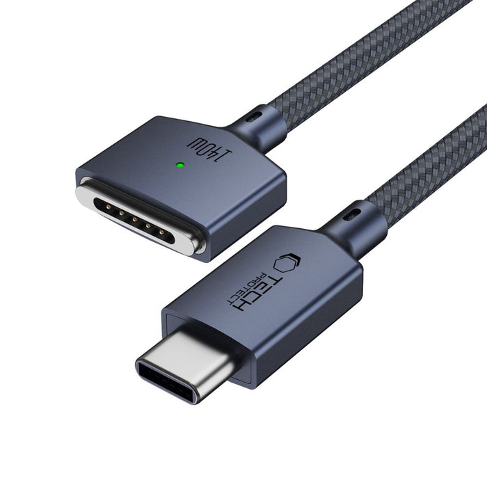 Кабел Tech-Protect MMC01 Ultraboost USB-C / USB-C MagSafe 3 140W 200 см за MacBook - тъмносин