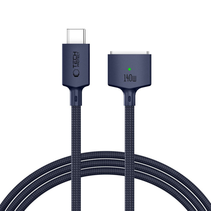 Кабел Tech-Protect MMC01 Ultraboost USB-C / USB-C MagSafe 3 140W 200 см за MacBook - тъмносин