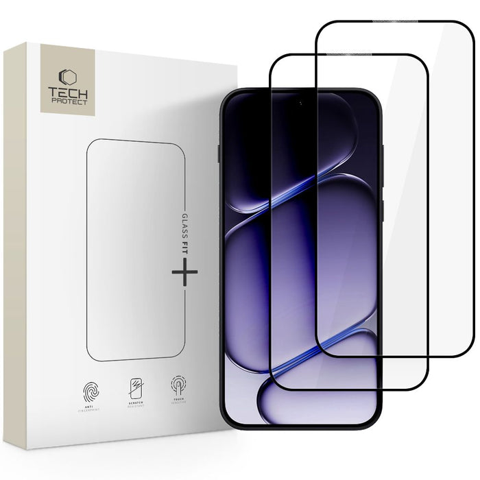 Tech-Protect Glass Fit+ 2 броя закалено стъкло за OnePlus Nord 6 - черно